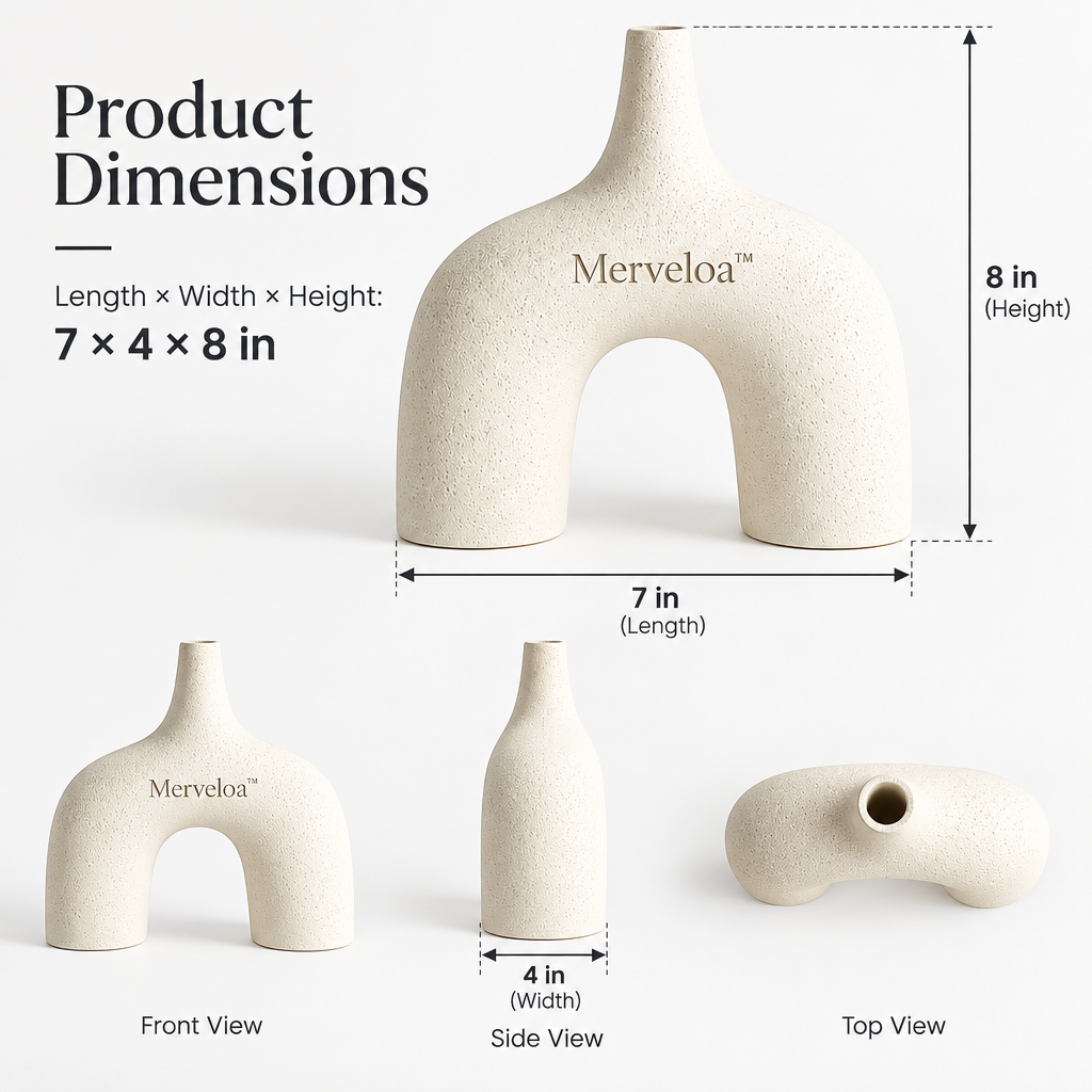 Merveloa™ Sculptural Arch Ceramic Vase