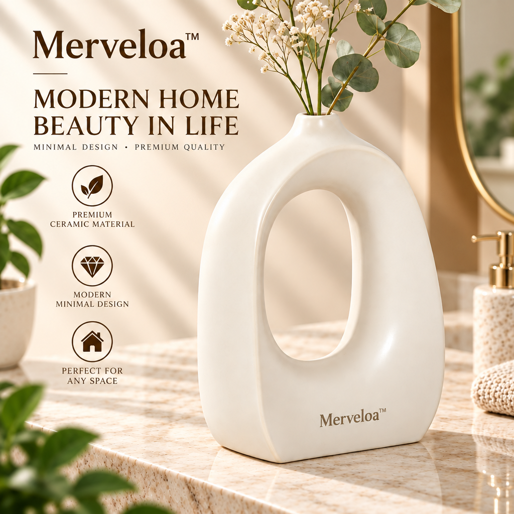 Merveloa™ Sculptural Ceramic Loop Vase