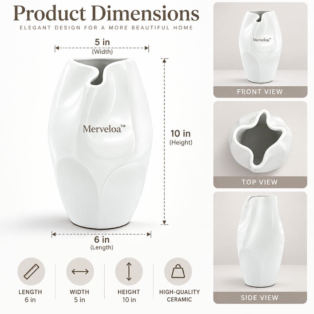 Merveloa™ Organic Flow Sculptural Vase