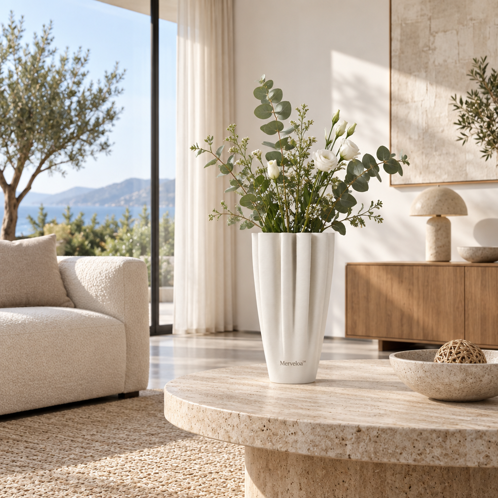Merveloa™ Sculptural Modern Vase – Artistic Home Decor Accent