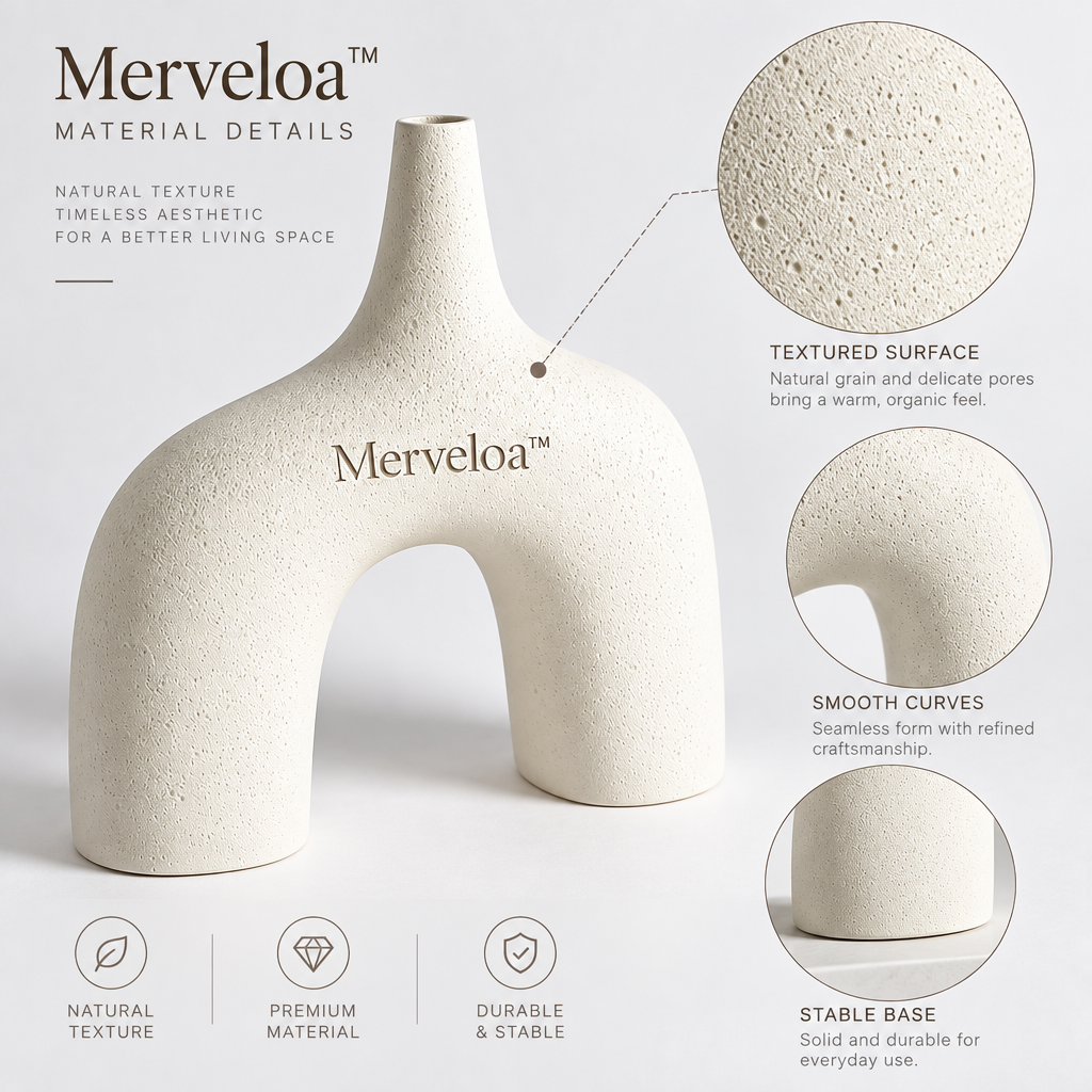 Merveloa™ Sculptural Arch Ceramic Vase