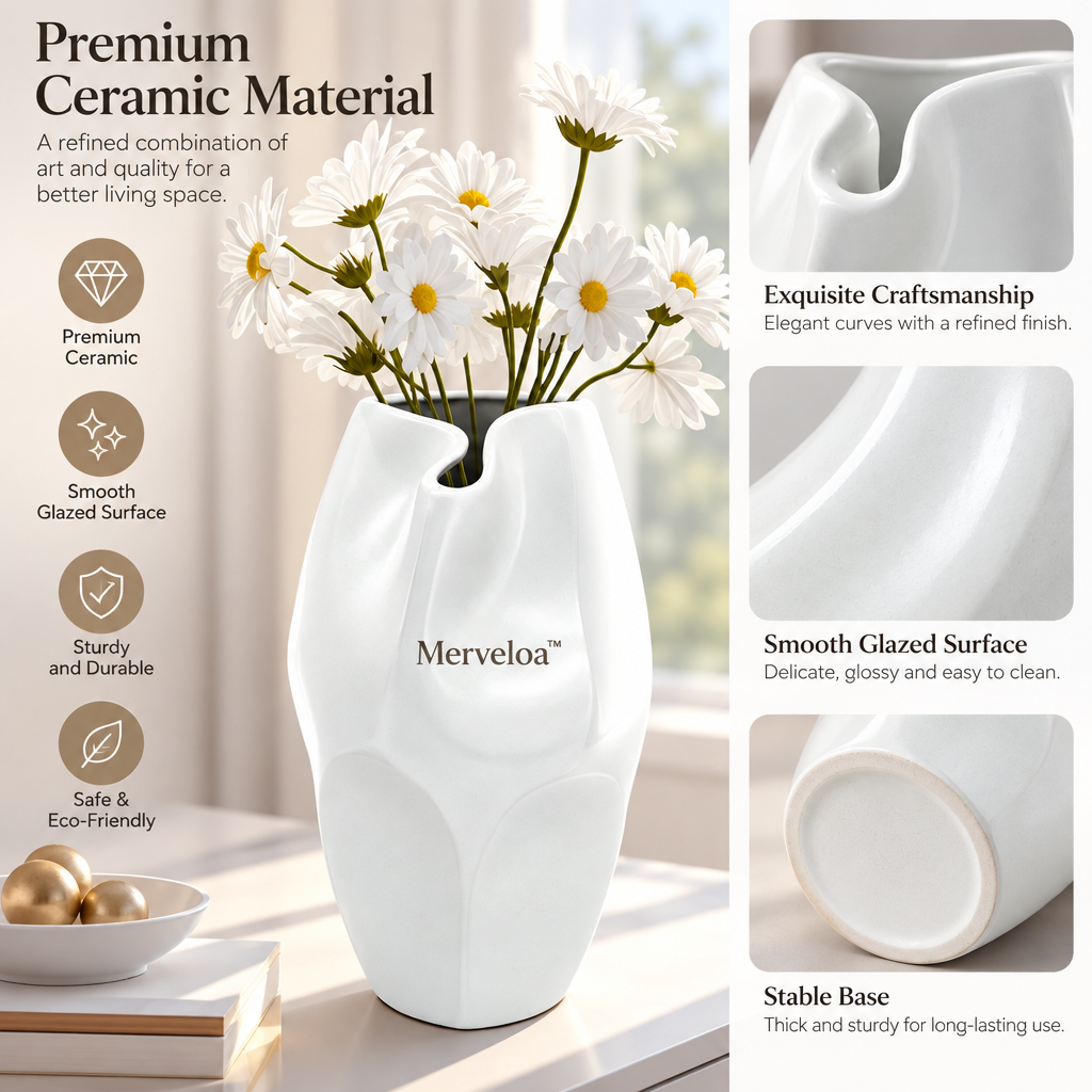 Merveloa™ Organic Flow Sculptural Vase