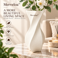 Merveloa™ Sculptural Twist Ceramic Vase – Modern Matte Home Decor