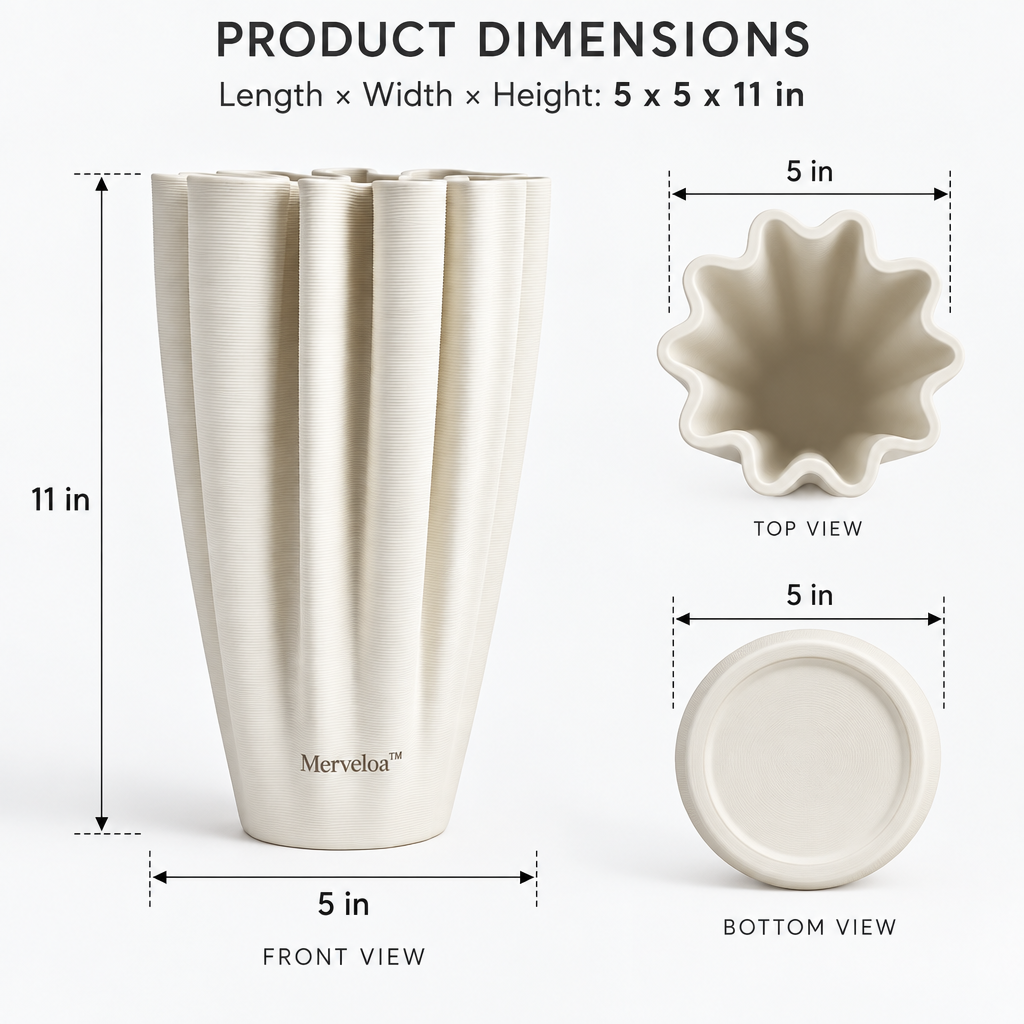 Merveloa™ Sculptural Modern Vase – Artistic Home Decor Accent